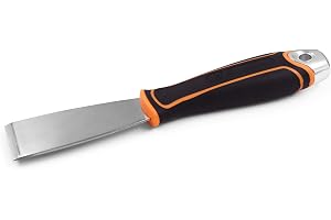 ROLLINGDOG 38 mm (1,5 tum) styv kittkniv mejsel sc med styv 420 rostfritt stålblad och ergonomiskt gummigreppat handtag, föns