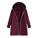 Produktbild Damen Winter Mantel mit Kapuze Rovinci Vinitage Kariert Drucken Kapuzenpullover Winterjacke Übergröße Warm Langarm Zipper Hoodie Jacke Outwear Parka Mäntel Cardigan Trenchcoat Fleece Pullover Taschen