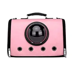 Emily Pets Airline Approved Pet Dog and Cat Carriers with Fleece Pads Soft Sided Carrier Leather Touch (Pink)