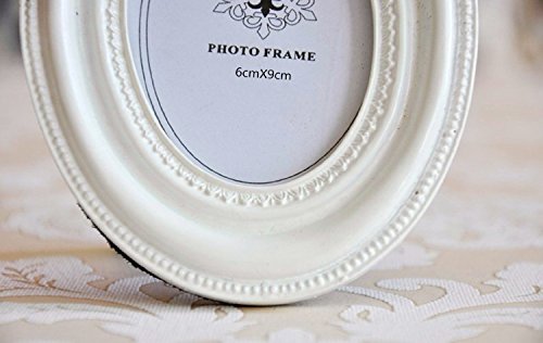 Giftgarden 6×9 Bilderrahmen Oval weiß Dekorahmen Geschenke Freunde - 2