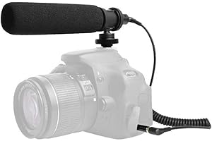 Prosound On Camera Microphone, Shotgun Condenser Mic with 3.5mm Jack & Cold Shoe Mount