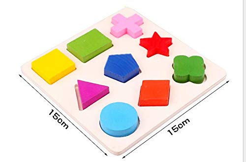 Preisvergleich Produktbild Cristoferv 1 Satz Bausteine Puzzle, hölzerne Geometrische Spielzeug Phantasie Spielzeug DIY Vorschule pädagogisches Spielzeug Gebäude Spiel Party für Kinder, Kinder