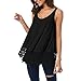 Produktbild Hffan Damen sommer Tanktops Frauen Spitze Sexy Aushöhlen Patchwork Halter Weste Bustier Lingerie BH Fashion Camisole Ärmelloses T-Shirt Unterhemd Spitze Weste Bluse Bra Crop Blusentop (Schwarz, XL)