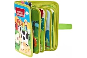 KIBI STORE Kibi Reisespiel ohne Bildschirme, Montessori Lernbuch, 20 in 1, für Kinder 12 m + taktiles Buch für Kinder vor der Kindheit, Aktivitäten des praktischen Lebens, Kombinationsspiele und Sortierspiele