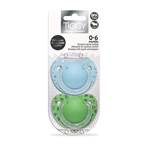 Tiggy fashion boys twin soother 0-6 months