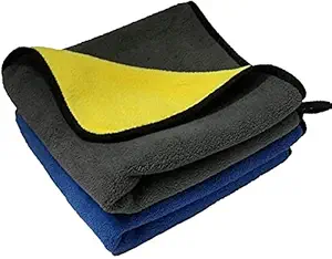 Aksmit Microfiber Car Cleaning Towel 800 GSM (Set of 2, Multicolour)