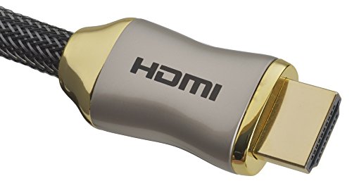 5 Meter High End & Highspeed HDMI Kabel 2.0/1.4a mit vergoldeten Steckern und einem Nylon/Alu Geflecht, blanken Kupferleitern (Unterstütz: Full-HD, 3D, Ultra-HD 4K, Ethernet, Audio Return) by aricona - 4