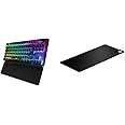 SteelSeries Apex Pro TKL Wireless (2023)- Wireless Mechanical Gaming Keyboard & QcK XXL Cloth Gaming Mouse Pad - Extra Thick Non-Slip Base - Micro-Woven Surface - Black