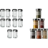 IKEA Gew&uuml;rzglas DROPPAR Set 10 St&uuml;ck Glas Edelstahl
