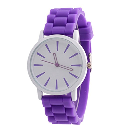 GSPStyle Damen Armbanduhr Silikon Quarz Uhren Analog Kinderuhren Damenuhr Farbe Lila GSPStyle Damen Armbanduhr Silikon Quarz Uhren Analog Kinderuhren Damenuhr Farbe Lila