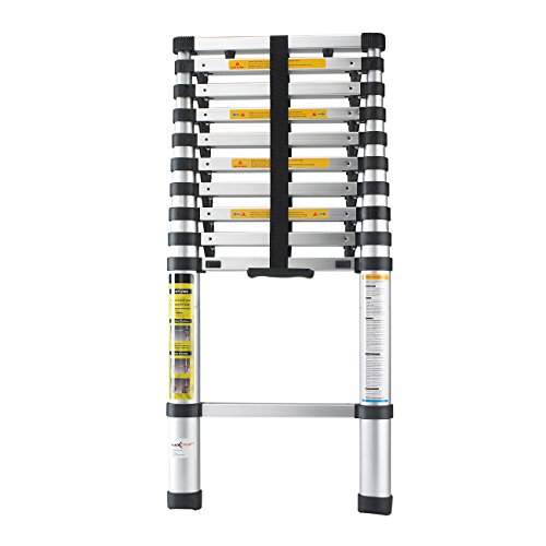 MAXCRAFT Teleskopleiter Aluleiter Stehleiter Abstandshalter Fingerklemmschutz Anlegeleiter Mehrzweckleiter Multifunktionsleiter 3,20 m - 3
