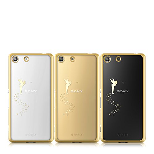 kwmobile Elegante y ligera funda Crystal Case Dise  o Hada para Sony Xperia M5 en oro transparente