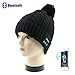 Produktbild Wireless Bluetooth Beanie Mütze,Tpfocus Musik Hat mit Stereo-Kopfhörer Headset Lautsprecher Mikrofon für Fitness Outdoor Sports Weihnachtsgeschenke Skifahren Running Wandern Skaten Joggen (Schwarz)