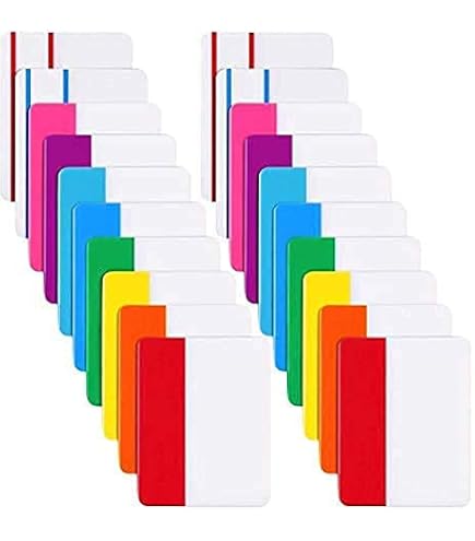 60 Linguette Adesive Scrivibili – 12 Colori, Doppio Lato, Per Pianificazione Mensile, Etichette Per Libri E Documenti, 2,5×3,5 Cm