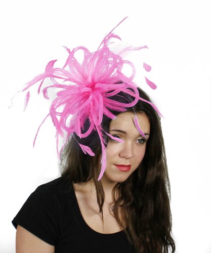 Fluffy Crin With Burnt Feathers Sheer Ascot/Kentucky Derby Fascinator Hat With Headband - Ivory