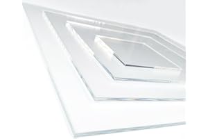 SIGNALÉTIQUE.BIZ FRANCE Plaque de Plastique Transparent 50 x 70 cm. Epaisseur 1mm. Plaque Verre Acrylique Transparent. Feuille Plastique Rigide.