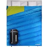 PARA CONDICIONES DEL CLIMA FRESCO: este saco de dormir para adultos de 2 personas está diseñado para 45-54 / 7-12 ℃ y la temperatura extrema es de -3 ℃ / 26.6. Estos sacos de dormir también tienen un diseño impermeable y resistente a la intemperie para mantenerte abrigado incluso en condiciones extremas. ¡PERFECTO PARA CAMINAR, CAMPING, VIAJAR EN VIAJAR Y MÁS ACTIVIDADES EXTERIORES!
