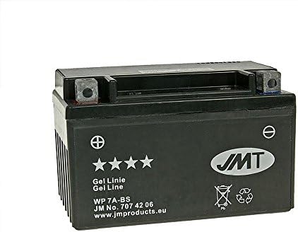 Battery JMT GEL - YTX7A-BS 12 Volt - Kreidler Mustang 125 CHP year of construction 1998-1999