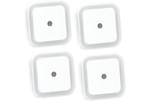 KYG Set de 4 Lámpara Nocturna con Sensor de Luz Activo Luz Quitamiedos para Niños de Bajo Consumo Luz de Noche Ideal para Dormitorio Pasillo Baño Cocina Garaje