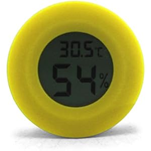 Zhhlaixing Reptile Temperatur Hygrometer Pet Reptiles Aquarium Fish Tank Round Mini Temperature Hygrometer for Turtle Lizard Spider Houses Cave Box Not Waterproof