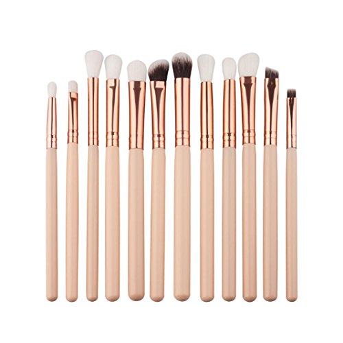 Jamicy® 12Pcs Mini Cosmetic Eyebrow Eyeshadow Brush Makeup Brush Sets Kits Tools