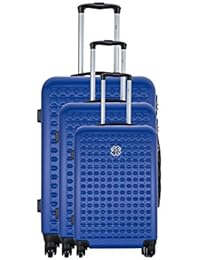 LES PTITES BOMBES Set de 3 trolleys rígidos BD-5837 Azul