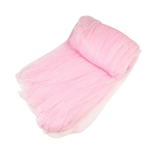 Prinzessin Travel Moskitonetz Fliegennetz Mückennetz Insektennetz Spitze Betthimmel Moskitonetzen Rund Moskitonetz für Einzel-oder Doppelbetten Indoor or Outdoor With A Full Hanging Kit (rosa) - 8