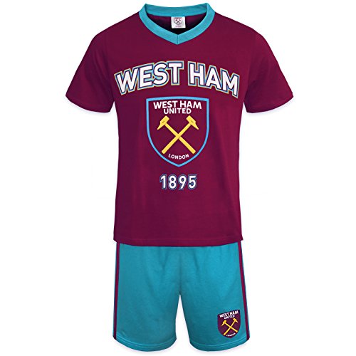 West Ham United FCBoys Pyjamas Short Kids OFFICIAL Football Gift