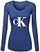 Produktbild Hot Calvin Klein Women's CK Casual Long Sleeve T-Shirt Small Blue