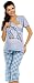 Zeta Ville - Women's Maternity Nursing Pyjamas Soft Jersey Cartoon Print - 220c (Turquoise, UK 16)
