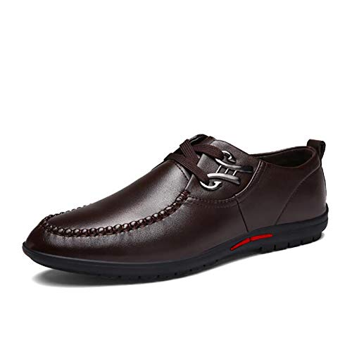 Preisvergleich Produktbild Qzny Herren Lederschuhe 2018 Herbst Neue Herren Business Casual Schuhe Handgefertigte Schuhe Flache Runde Kopf Schuhe (Farbe : B, Größe : 41)