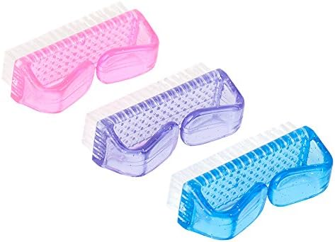 Handle Nail Brushes, Kaleidoario 3 Pack Nail Scrubbing Cleaning Brushes Pedicure Brushes (3pcs)