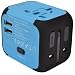 Produktbild H&Y Universal Travel Adapter Elektro-Stecker und Steckdosen-Konverter US/AU/UK/EU mit Dual USB-Lade 2.4A LED-Betriebsanzeige