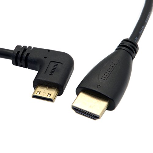 CY DC DV & Tablet TF101 90 Grad links gewinkelt Typ C Mini HDMI zu HDMI Kabel 0,5 m - 3