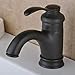 Produktbild Thatch Waschtischarmatur Wasserhahn Spültisch Küche Waschtisch Waschenbecken Bad Kontinentale vertikale schwarze Bronze Waschbecken Wasserhahn Kupfer Mischung heißen und kalten Wasserhahn Einlochmontage Waschtischmischer