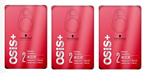 3 x Schwarzkopf Osis Mess Up Strukturpaste 100 ml.