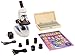 AmScope M149C-PS50-WM-E Digital Compound Monocular Microscope WF10x and WF25x Eyepieces 40x-1000x Magnification LED Illumination Brightfield Single-Lens Condenser Plain Stage 110V or Battery-Powered Heavy-Duty Metal Frame Includes Set of 50 Prepared Slides Book 0.3MP Camera and Software RS.29887.00