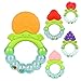 Produktbild Second Sunny 5 stücke Baby Obst Form Trainingsspielzeug Kauen Massager Beißring Zähne Stick Sichere Beißring Massage Set mit Fall