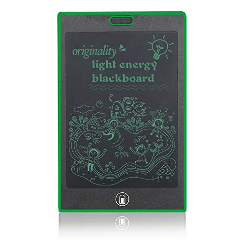 LCD tableta de escritura, 8.5 pulgadas Tabla de escritura electrónica, pizarra gráfica digital de dibujo para niños con líneas más brillantes y botón de bloqueo, Pad portátil de robot(G)
