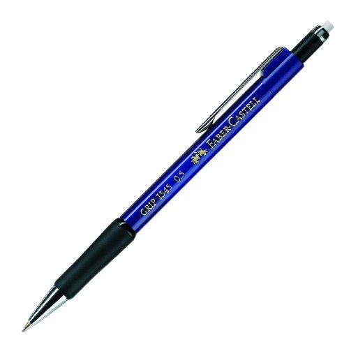 Faber-Castell 1345 51 - Druckbleistift GRIP, Minenstärke: 0,5 mm, Schaftfarbe: blau metallic