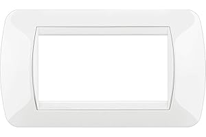 Bticino L4804BI living int - Placa 4P blanca