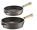 Produktbild Berndes Bonanza Induction Classics Pfannenset 2 teilig Schmorpfanne 24cm + 28cm - antihaftversiegelt - Premiumboden - Aluminiumguss - Induktion - Holzgriff - Made in Germany - Neuheit - allherdtauglich