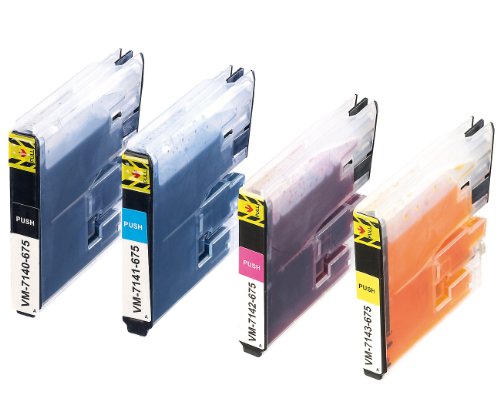 iColor ColorPack für Brother (ersetzt LC980/LC1100), BK/C/M/Y
