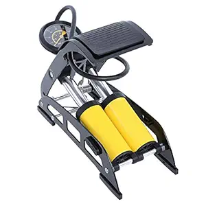 Suzec High Pressure Foot Pump, Car and Motorbike Inflation Pump with Pressure Gauge, Foot Pedal Inflator Double Barrel Cylinder (Air Pump/Inflation Pump)