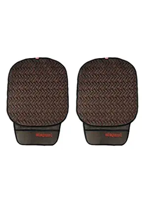 Elegant Caper Cool Pad Leather Car Seat Cushion (Black and Red) - Set of 2