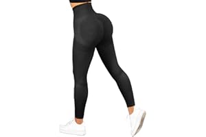 RXRXCOCO High Waist Sport Leggings Damen Lang Blickdicht Push Up Sporthose Scrunch Booty Gym Laufhose