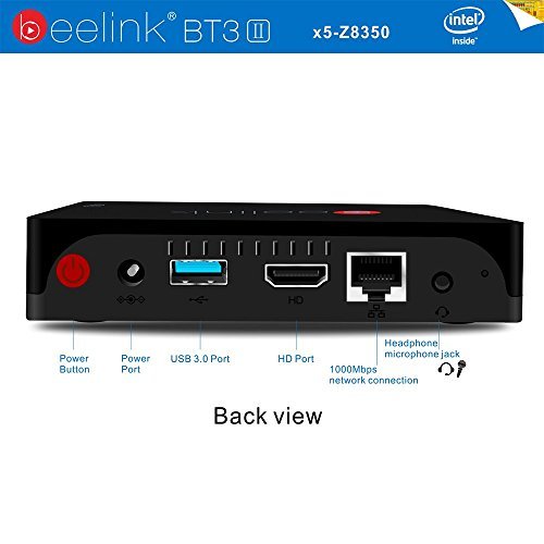 Mini-PC Desktop Beelink BT3Ⅱ 4K Intel Atom x5-Z8350 Processor 64Bit Intel HD Graphics 400 DDR3 2GB bis zu 1.92GHz ,Unterstützt Windows system and Linux system , WiFi IEEE 802.11a / b / g / n 2.4G/5.8G Ethernet 1000Mbps LAN Bluetooth BT 4.0 - 7
