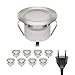 Produktbild ledscom.de LED Boden-Einbauleuchte BIMI für außen warm-weiß, je 50lm, IP67, 45mm Ø 9er Set