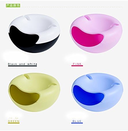 Zantec Phone Holder Multi-purpose Double Layer Dried Fruit Plate with Cellphone Stand Holder Snacks Seeds Dish Container Storage Box Green