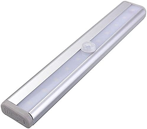 OYang 10 LED PIR Sensor Wireless Wall Cabinet Night Light with Magnetic Strip 1 pcs White Light